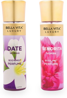 Bella vita organic Women's Body Mist Set| Floral, Fruity & Vanilla notes|Long Lasting Fragrance| Body Mist  -  For Women(300 ml, Pack of 2)