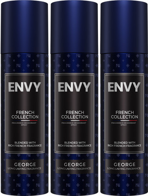 Envy George Long Lasting Deodorant Spray  -  For Men(360 ml, Pack of 3)