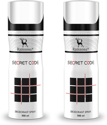 RAMSONS SecretCode Deodorant Spray  -  For Men & Women(400 ml, Pack of 2)