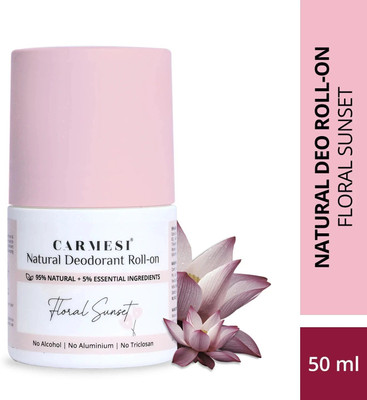 Carmesi Floral Sunset Natural UnderArms Deodorant Roll On| No Alcohol or Aluminium Deodorant Roll-on  -  For Women(50 ml)