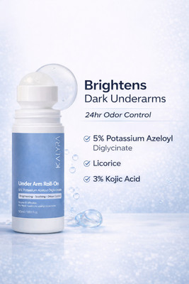 Kalyra Underarm Roll-On | 5% Potassium | Brightening, Odour Control & Smooth Skin Deodorant Roll-on - For Men & Women(50 ml)