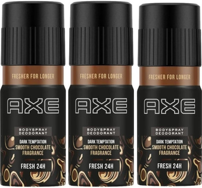 AXE Dark Temptation Deodorant Spray - For Men (450 ml, Pack of 3) Deodorant Spray  -  For Men(450 ml, Pack of 3)