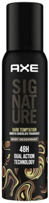 AXE Signature Dark Temptation Dark Chocolate, Dual Action Technology Deodorant Spray  -  For Men(122 ml)