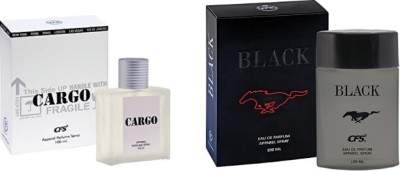 NUROMA BLACK,CARGO -WHITE-CARGO,-BLACK Eau de Parfum - ... Body Spray  -  For Men & Women(100 ml)