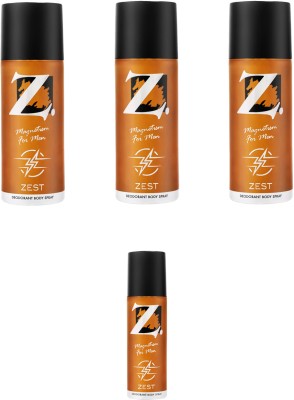 Z - Magnetism for Men Zest Deo, 150 ml, Pack of 3 (Get 45 ml Zest deo) Deodorant Spray  -  For Men(450 ml, Pack of 3)
