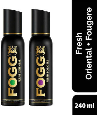 FOGG Combo Pack(Fresh Fougere+Fresh Oriental 300ml) Body Spray  -  For Men(300 ml, Pack of 2)