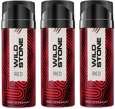 Wild Stone RED DEO 150ML EACH Body Spray  -  For Men(450 ml, Pack of 3)