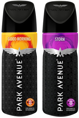 PARK AVENUE GOOD MORNING AND STROM Deodorant Spray  -  For Men(250 ml, Pack of 2)