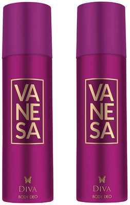 VANESA Diva Fresh & Authentic Fragrance Luxury Long Lasting Deodorant 150ml each Deodorant Spray  -  For Men & Women(300 ml, Pack of 2)