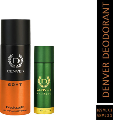 DENVER GOAT, HAMILTON 150ML,50ML For Men Provides 24-hour odor protection Deodorant Spray  -  For Men(200 ml, Pack of 2)