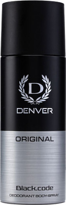 DENVER Original Black.code Deodorant Body Spray  -  For Men(200 ml)