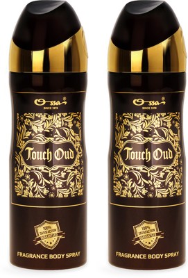 OSSA Touch Oud Long Lasting Long Lasting Body Spray With Ambery And Oud Body Spray  -  For Men & Women(400 ml, Pack of 2)