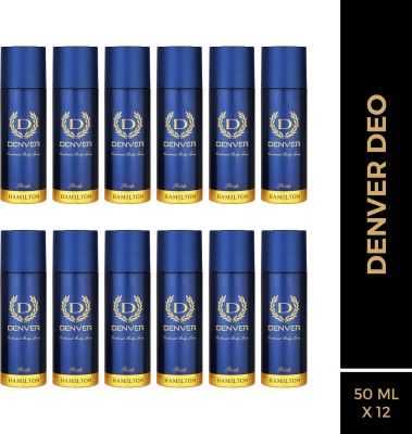 DENVER Pride Nano Deodorant Spray  -  For Men(600 ml, Pack of 12)