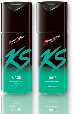 KS Urge Deodorant spray 150ml each Deodorant Spray  -  For Men(300 ml, Pack of 2)