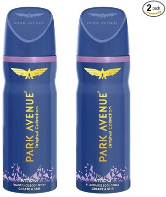 PARK AVENUE STROM 2PCS(225MRP)EACH. Body Spray  -  For Men & Women(300 ml, Pack of 2)