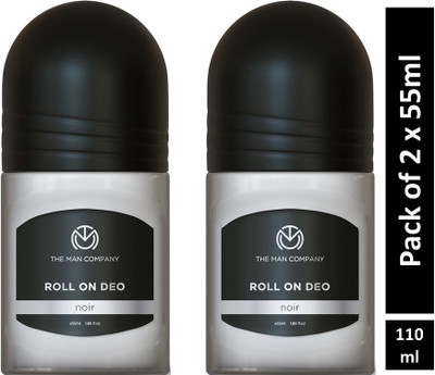 THE MAN COMPANY NOIR Deo Roll On for Men 55ml, Pack of 2 Deodorant Roll-on – For Men (110 ml, Pack of 2)
