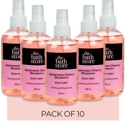 The Bath Store Japanese Cherry Blossom Body Mist - 200ml (Pack of 10) Body Mist  -  For Men & Women(2000 ml, Pack of 10)