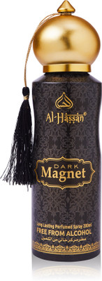 Al - Hassan Dark Magnet Perfumed | Alcohol Free Body Spray  -  For Men & Women(200 ml)