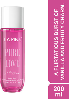 La Pink Pure Love Perfume Body Mist with Vanilla & Fruity Scent | Long Lasting� Body Mist  -  For Men & Women(200 ml)