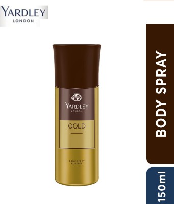 Yardley London Gold With Fresh Rosemary and Mint Body Deodorant Spray  -  For Men(150 ml)