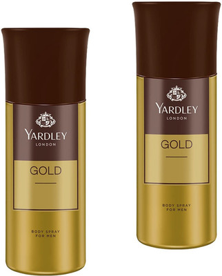 Yardley London Gold Deodorant 150ml Each Pack - 2 Deodorant Spray  -  For Men(300 ml, Pack of 2)