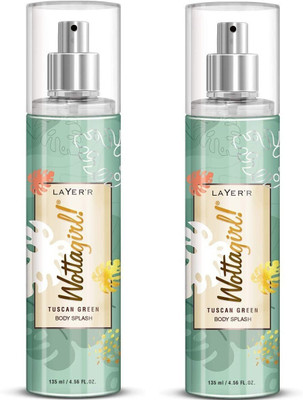 LAYER'R WATTAGIRL TUSCAN GREEN BODY SPLASH 135 ML EACH PACK OF 2 Deodorant Spray  -  For Women(270 ml, Pack of 2)