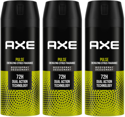 AXE Pulse Body Spray - For Men(150 ml, Pack of 3)