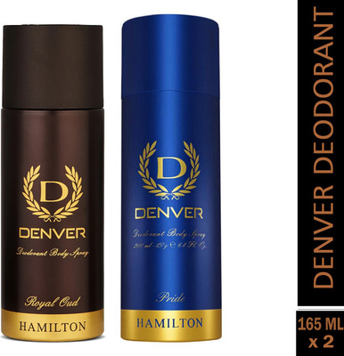 DENVER PRIDE,ROYAL OUD Body spray|Long Lasting|Provides 24hour odor protection Deodorant Spray  -  For Men(315 ml, Pack of 2)