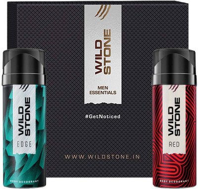 Wild Stone Gift Box with Edge and Red Deodorant, Pack of 2 (150ml Each) Body Spray  -  For Men(300 ml, Pack of 2)