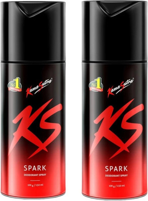KS SPARK COMBO Deodorant Spray  -  For Men & Women(300 ml, Pack of 2)