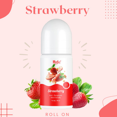 HYFIC Fruity Strawberry Dream Roll-On ,Alcohol free , Sweat Block ,Anti Bacterical Deodorant Roll-on  -  For Men & Women(50 ml)