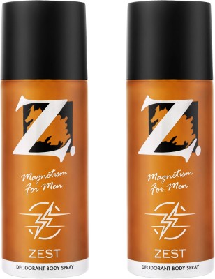 Z - Magnetism for Men Z 150ML ZEST DEO Deodorant Spray  -  For Men(300 ml, Pack of 2)