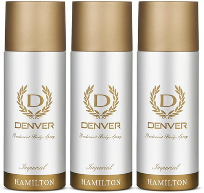 DENVER Imperial Deo (Pack of 3) - 165ML Body Spray  -  For Men(330 ml, Pack of 3)
