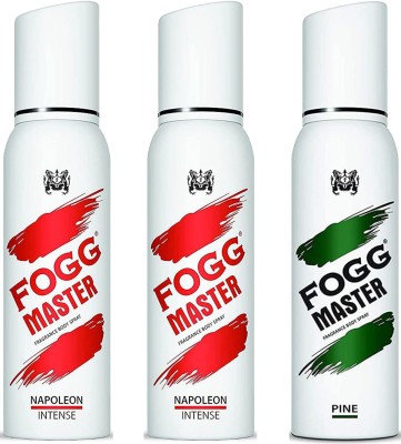 FOGG Master 2p Napoleon & 1p Pine 120ml body spray Set of 3pc Deodorant Spray  -  For Men & Women(360 ml, Pack of 3)