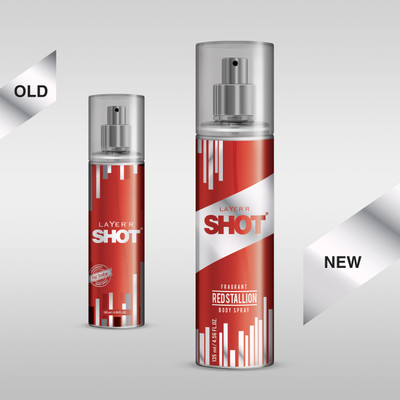 LAYER'R SHOT RED STALLION 135ml Body Spray  -  For Men(135 ml)