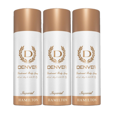 DENVER Imperial Body Spray  -  For Men(540 ml, Pack of 3)