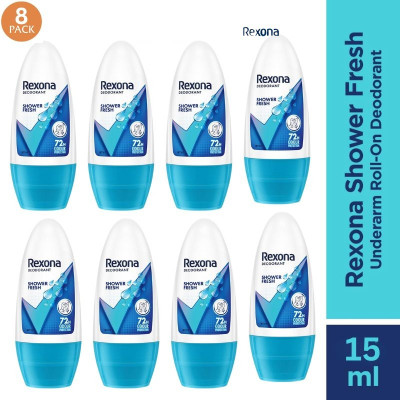 Rexona Shower Fresh Underarm Roll On Keeps You Fresh and Dry Deodorant Roll-on  -  For Men & Women(15 ml, Pack of 8)