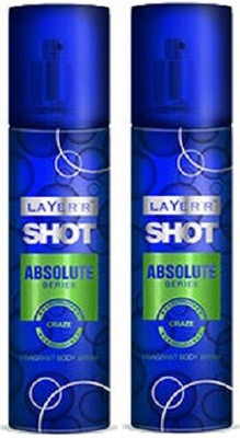 LAYER'R Shot Craze Body Spray 135ml- 2Pcs RF554 Body Spray  -  For Men(270 ml, Pack of 2)