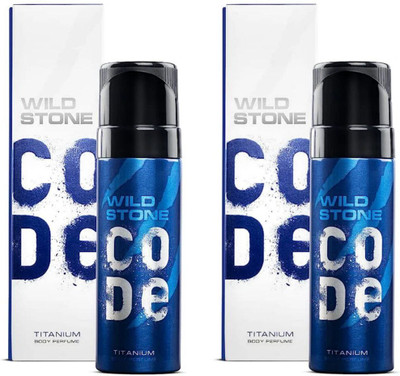 Wild Stone Code Titanium (120 ml) Combo Body Spray  -  For Men(240 ml, Pack of 2)