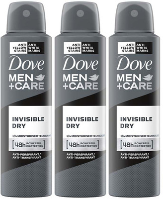 DOVE Men+Care Invisible Dry Spray Antiperspirant Deodorant (Pack Of 3) Deodorant Spray – For Men (450 Ml, Pack Of 3) For Rs. 288 @ 65 %