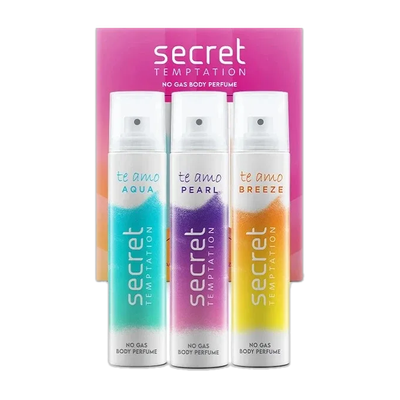Secret Temptation Te Amo combo (120 ml x 3) Body Spray - For Women(360 ml, Pack of 3)