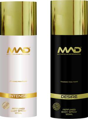 mad Motivation And Determination Intense & Desire Fragrance Deodorant Combo Deodorant Spray  -  For Men & Women