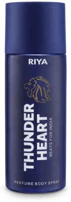 RIYA THUNDER HEART BLUE, DEODORANT BODY SPRAY BERGAMOT AQUATIC, LONG-LASTING Deodorant Spray  -  For Men(150 ml)