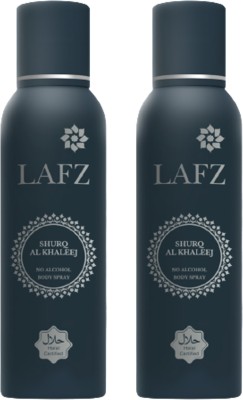 LAFZ Shurq Al Khaleej , No Alcohol Deodorant | Long Lasting Body Spray  -  For Men(300 ml, Pack of 2)