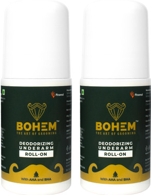 Bohem Underarm Roll ON |Helps Control Body Odour,Brightens Skin & Exfoliates Underarm Deodorant Roll-on  -  For Men(100 ml, Pack of 2)