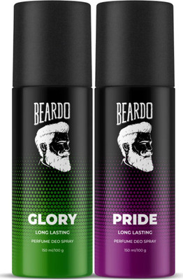 BEARDO Glory & Pride Body Spray | Long Lasting Deo Sprays Combo Deodorant Deodorant Spray  -  For Men(300 ml, Pack of 2)