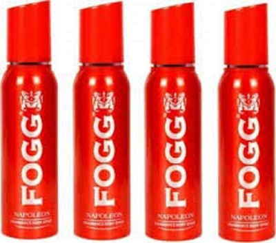 FOGG Napolean body spray deodorant for men long lasting no gas deo pack of 4 Deodorant Spray  -  For Men(480 ml, Pack of 4)