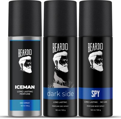 BEARDO Long Lasting Deo Sprays Combo for Men| Iceman Darkside & Spy Deodorant Fragrance Body Spray  -  For Men(420 ml, Pack of 3)