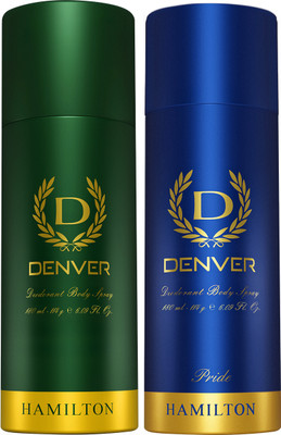 DENVER Hamilton & Pride 180 ML Deodorant Spray  -  For Men(360 ml, Pack of 2)