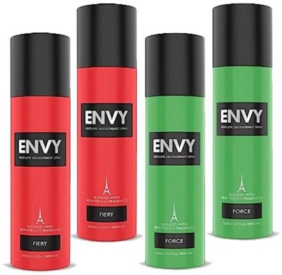 ENVY 1000 FIERY+FORCE PERFUME DEODORANT BODY SPRAY 120MLX4 Deodorant Spray  -  For Men & Women(480 ml, Pack of 4)